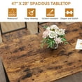 thumbnail image 4 of Conjunto de comedor compacto para 4 personas - Mesa moderna con estante de almacenamiento, banco y 2 sillas, estructura metálica resistente - Óptimo para comedor o cocina, espacios pequeño, 4 of 8