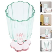 LEORX Green Glass Wine Goblet with Sturdy Base for Home Party and Wedding Decor