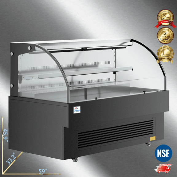 Cooler Depot NSF 60" Open Display Refrigerator Merchandiser, 14.3 cu ft, Model CF-1500B