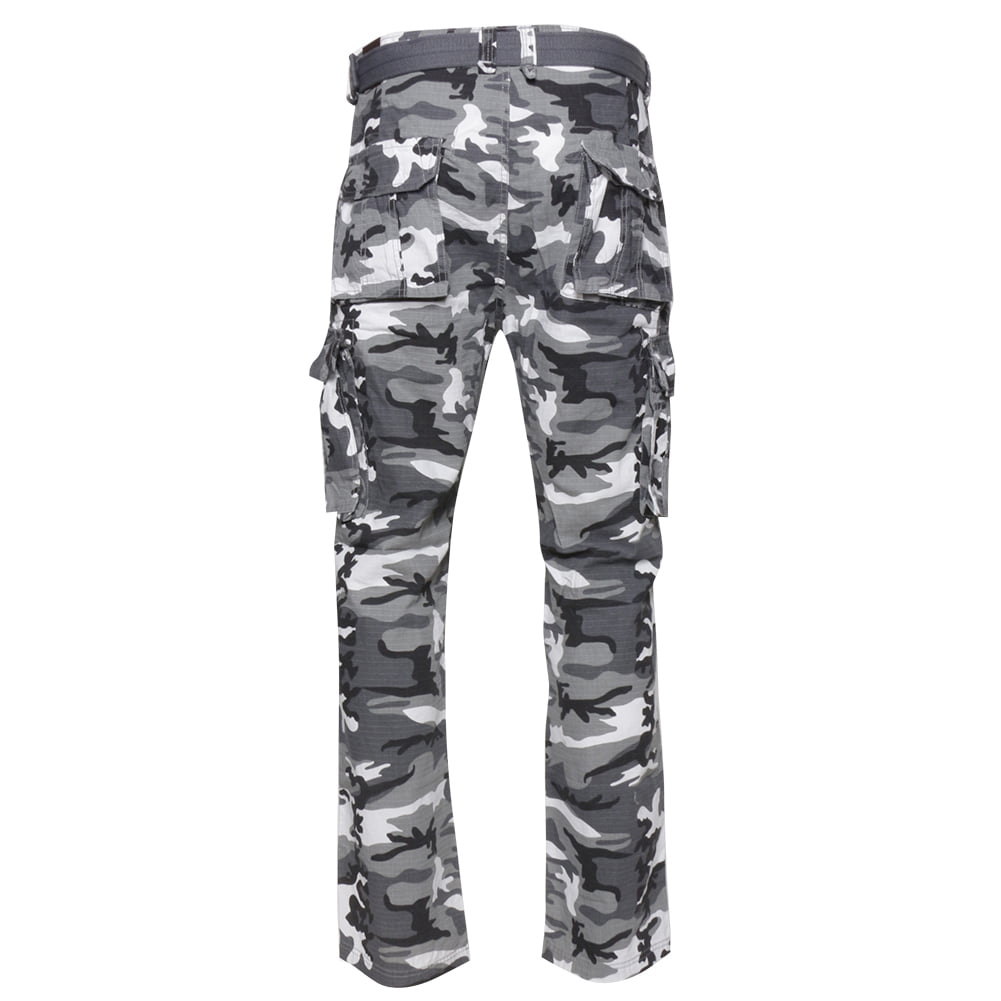 S-7XL Outdoor Loose Fit Cargo Long Pants Camouflage Multi-pockets Men  Trousers L | eBay