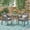 Gray, variant on Gabriella Outdoor 3 Piece Wood and Wicker Bistro Set with Cushions, Teak, Multi Brown, Beige