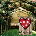 thumbnail image 3 of JOOCAR Valentine's Day Garden Flags, Wood Grain Red Love Love White Polka Dots Welcome 12x18 Inches Reversible Garden Flags for Outdoor Garden Holiday Yard Decoration, 3 of 4