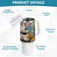 thumbnail image 4 of 40 Oz Car Handle Water Bottle Water Cup Water Bottle Water Jug Coffee Cup Travel Water Bottle Easter Suit Rabbit, 4 of 8
