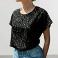 thumbnail image 4 of Qtocio Hauts Floraux pour Femmes, Chemise à Manches Courtes en Chiffon Col Rond avec Imprimé Intégral, Blouse Décontractée d'Été, 4 of 4