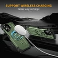 thumbnail image 2 of Case for Motorola Moto G Power 5G 2025 for Men Women, Compatible with Magsafe, Rugged Camera Frame Bracket Shockproof Air Cushions Luxury Armor Support Magnetic Car Mount Cover, Armygreen, 2 of 7