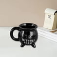 thumbnail image 1 of Taza de café Halloween Taza Taza de té Paoda caliente o fría Buzón de desayuno de brujas para la oficina Amigos Fiestas de bodas de la cocina Negro, 1 of 8