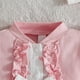 thumbnail image 5 of Odeerbi 1-18 Meses Niñas San Valentín Mono de Algodón Con Lazo Y Cinta Para La Cabeza Conjunto Onesie de Manga Larga, 5 of 8