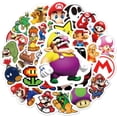 thumbnail image 4 of 50pcs Super Mario Bros Stickers for Kids and Teens, Cool Cartoon Game Stickers for Laptop Water Bottle Phone Luggage Skateboard(Super Mari), 4 of 4