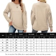 thumbnail image 2 of Sudadera Sudaderas básicas para mujer, estilo informal, cuello redondo, sudaderas lisas, traje de calle Ygjytge Beige T L para Mujer, 2 of 6
