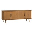 thumbnail image 1 of 60" Simple 4-Door Solid Wood TV Stand - Caramel, 1 of 6