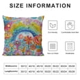 thumbnail image 5 of Shiartex  Rainbow Throw Pillow Covers Colorful Stripes Pillow Cases Cushion Covers for Decor Floral Flowers Blossom Printed Decorative Throw Pillowcases Colorful Cushion Cases Bedroom 18x18in, 5 of 5