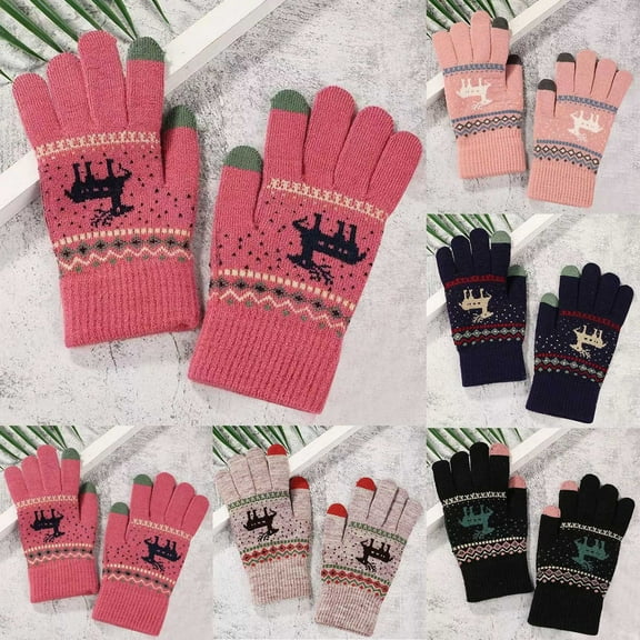 Womens Thermal Gloves Winter Windproof Touch Screen Warm Gloves Outdoor Sports Cycling Driving Biking Running Gloves Black