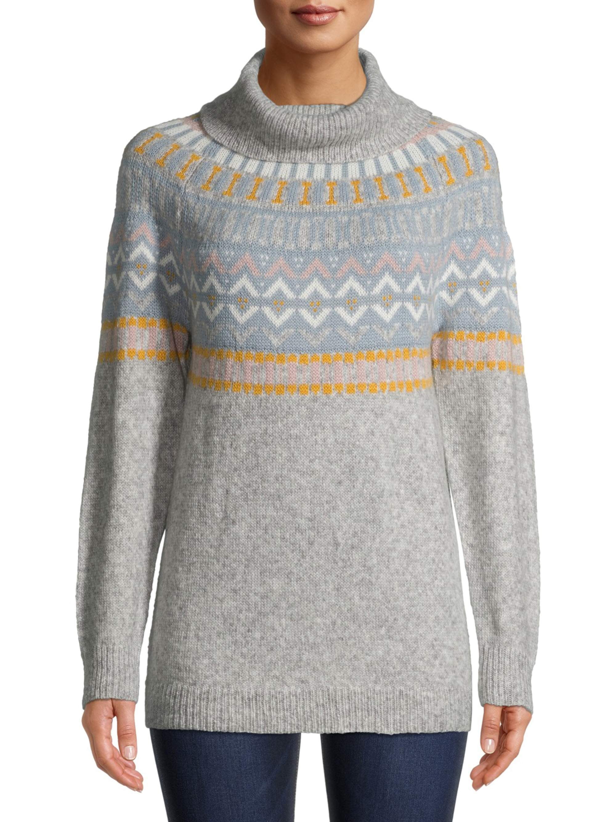 fair isle heart sweater
