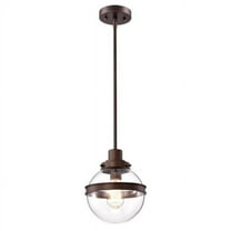CHLOE Roan 1 Light Oil Rubbed Bronze Mini Pendant Ceiling Fixture 9" Wide