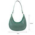 thumbnail image 1 of Bolsa de hombro de mujer con diamantes de imitación a la moda de axila de cuero femenino brillante de media luna Ehuebsd Para Estrenar, 1 of 9