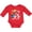 Red, variant on Inktastic TWO-I-E-I-O 2nd Birthday Boys or Girls Long Sleeve Baby Bodysuit