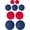 Blue-Red, variant on Replacement Lids for Pyrex Containers (2) 1-Cup (3) 2-Cup (2) 4-Cup (2) 7-Cup (Blue-Red)