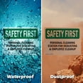 thumbnail image 5 of (2 Pack) Personal Cleaning Station For Dedusting OSHA Safety First Sign, 5 of 7