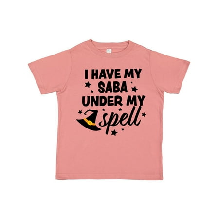 

Inktastic I Have My Saba Under My Spell with Cute Witch Hat Gift Toddler Boy or Toddler Girl T-Shirt