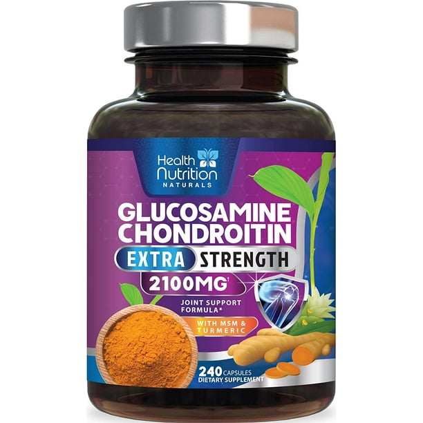 Health Nutrition Glucosamine Chondroitin MSM, Triple Strength 2100mg