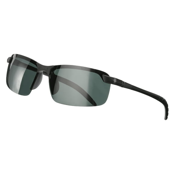 Sport Sunglasses Cycling Polarized Sun Glasses for Men Women Mountain Bike Driving Fishing Running, Black/Green