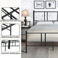 thumbnail image 4 of Full Size Bed Frame Classic Metal High Platform Bedframes with Victorian Style Iron-Art Headboard/Footboard/Under Bed Storage, 11.2 Inch High, 4 of 7