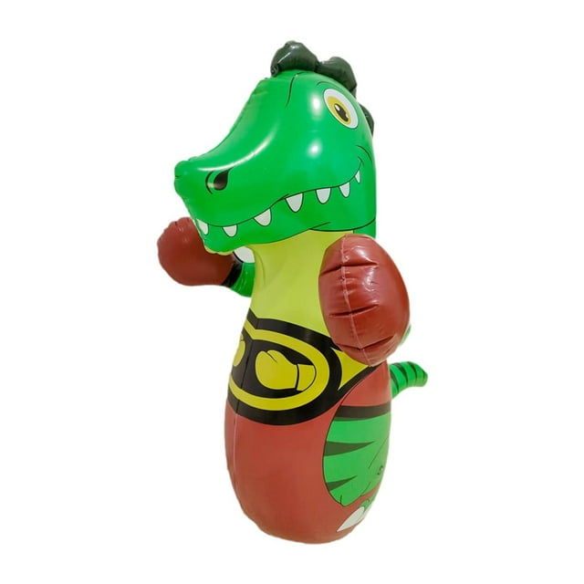 Equipo de entrenamiento de saco de boxeo de dinosaurio inflable ejercicio resistente Bolso de boxeo inflable para niños para niños de kickboxing