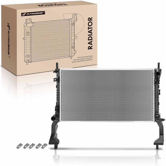 A-Premium Engine Coolant Radiator Assembly Compatible with Ford Mustang 2015-2022 2.3L