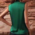 thumbnail image 5 of Pincandy Women's Elegant Satin Wrap V Neck Sleeveless Tank Blouse Tee Top, 5 of 7