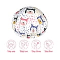 thumbnail image 5 of KLL Cute Dog Pattern Shower Cap & Bath Cap for Women,Reversible Oversized Waterproof Shower Caps for all Hair Lengths,Elastic Reusable Bathing Hair Cap, 5 of 6