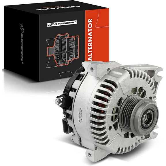 A-Premium Alternator Compatible with Ford Mustang 2004 V8 4.6L Automatic Transmission, 130Amp 12V 6-Groove Pulley Clockwise, Replace# 3R3U-10300-AA, 3R3Z-10346-AB