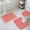 Pink, variant on Pure Light Cyan Bath Mat 3 Piece Bathroom Rug Set, Simple Solid Color Non Slip Bath Rug Contour Mat and Toilet Lid Cover, Absorbent Shower Mats Soft Bath Rugs and Mats Sets