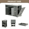 thumbnail image 4 of TLSUNNY 53" Kitchen Island w/ 13 Gal Trash Can Storage Cabinet, Portable Kitchen Island, Open Side Shelves and Drawer, 4 of 9