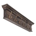 thumbnail image 2 of Home Wall Decorative Antique Brass Hardware 6 Hook Coat Rack - Black, 2 of 7