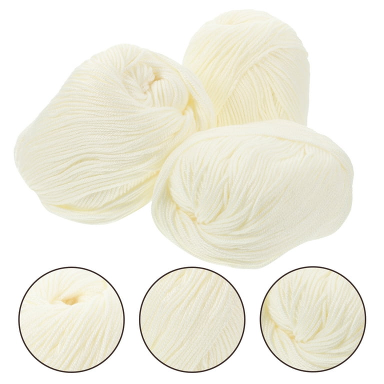 3 Rolls of Multi-function Cotton Yarns Convenient Crochet Yarns Portable  Knitting Yarns 