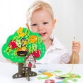 thumbnail image 2 of Juego De Costura De Madera De 44 Uds.Árbol Para Niños Bonitos, Cordones De Cuentas, Juego De Costura De Hilo Para Niños De Educación Temprana Para Niños, Diversión Para La Primera Infancia Vogacara FN002163-00, 2 of 6