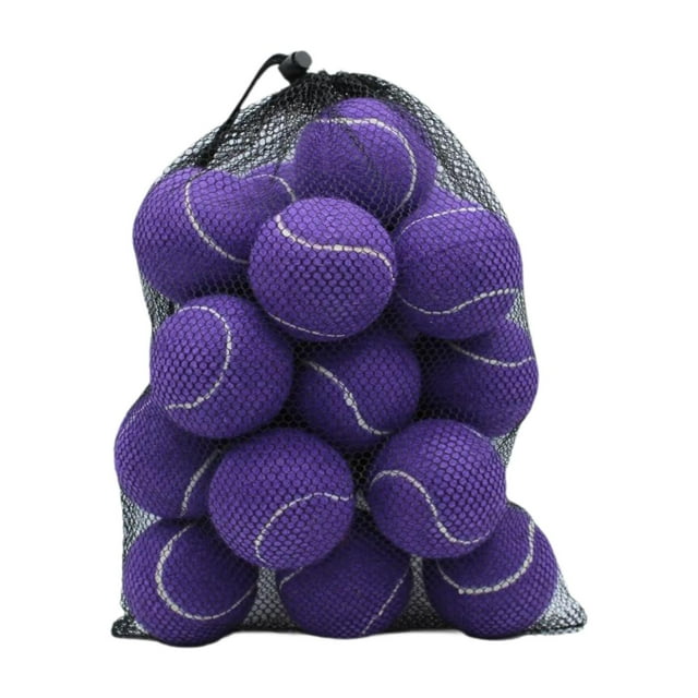20 pelotas de tenis para entrenamiento de perros, resistentes al desgaste, elásticas, para entusiastas del tenis, principiantes y actividades al aire Púrpura