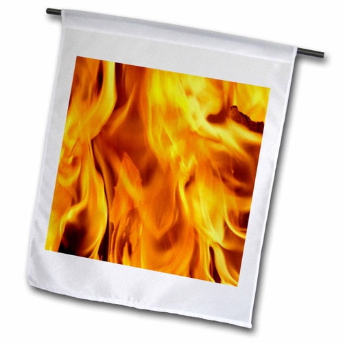 3dRose, Close-up of fire flames, Jodhpur, -AS10 AJE0285 - Adam Jones, 18 x 27 inch Garden Flag