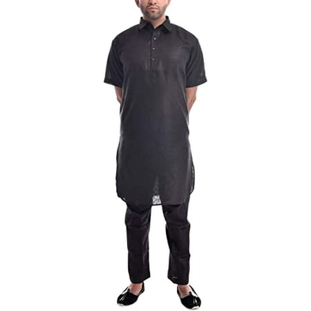

Royal Kurta Mens Cotton Short Sleeved Pathani Suit