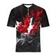thumbnail image 5 of Blusas y camisas de manga corta y cuello redondo para hombre. Blusa informal de poliéster con estampado de cuello redondo y botones de manga corta a la moda para hombre., 5 of 5