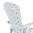 thumbnail image 6 of WestinTrends Dylan Adirondack Outdoor Dining Set for 4, All Weather Poly Lumber Patio Table and Chairs Set of 4, 47" Trestle Round Dining Table and Seashell Adirondack Dining Chair, White, 6 of 8