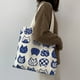 thumbnail image 3 of Bolso de hombro con estampado de gato de dibujos animados de lona para mujer Bolsos de compras grandes (Beige) Tmvgtek Para estrenar, 3 of 9