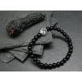 thumbnail image 2 of Natural Tibetian Tektite 6mm Round Shape Smooth Cut Beads Stretchable Bracelet for Men & Women., 2 of 2