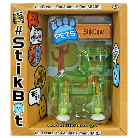 Stikbot Pets Series 2 StikCow Figure (Green)