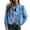 BU3, variant on Women's Jean Jacket Cropped Long Puff Sleeve Button Down Denim Jackets (White)