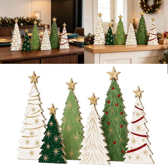 Christmas Decor Christmas Desktop Of 6 Tabletop Christmas Accessories Festive Holiday Decoration For Home Party