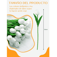 thumbnail image 3 of Tulipanes Artificiales Color Degradado 24pcs Para Decoración Xtellar blanco, 3 of 3