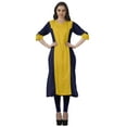 thumbnail image 2 of Moomaya Women's Ethnic Clothing Long Straight Punjabi Kurta For Women Indian Casual Dress, 2 of 6