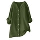 thumbnail image 1 of Blusa holgada con botones para mujer - Camisa informal de manga larga y color liso - Cuello en V, elegante, ideal para el trabajo diario y los viajes - Para todas las estaciones, tallas S-XXXXXL, 1 of 4