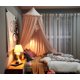 thumbnail image 1 of Tienda de campaña con forma de cúpula con borlas para niños, instalación sin perforaciones, cortina para la cama, repisa para la cama, mosquitera artesanal de algodón lavable con agua, 1 of 2